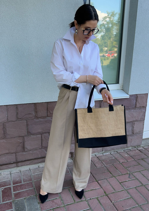 Брюки - палаццо кольору  пісок - 91.24p