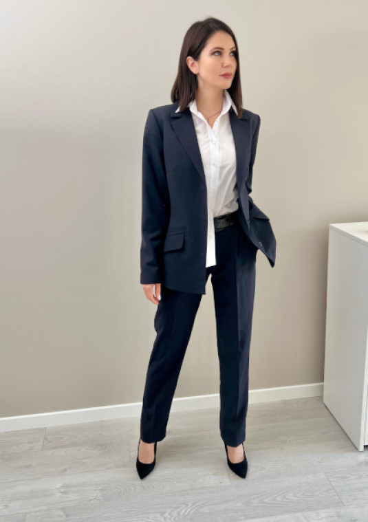 Базові темно-сині брюки - 86.24